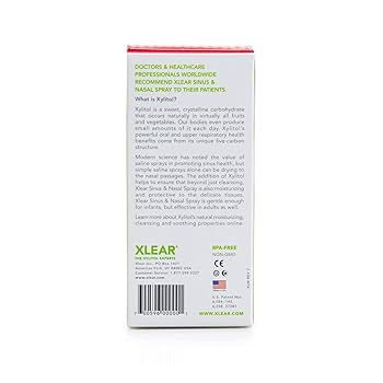 Xlear Kids Natural Saline Sinus Nasal Spray 22ml (0.75 Fl Oz) U2013 Pearlie White