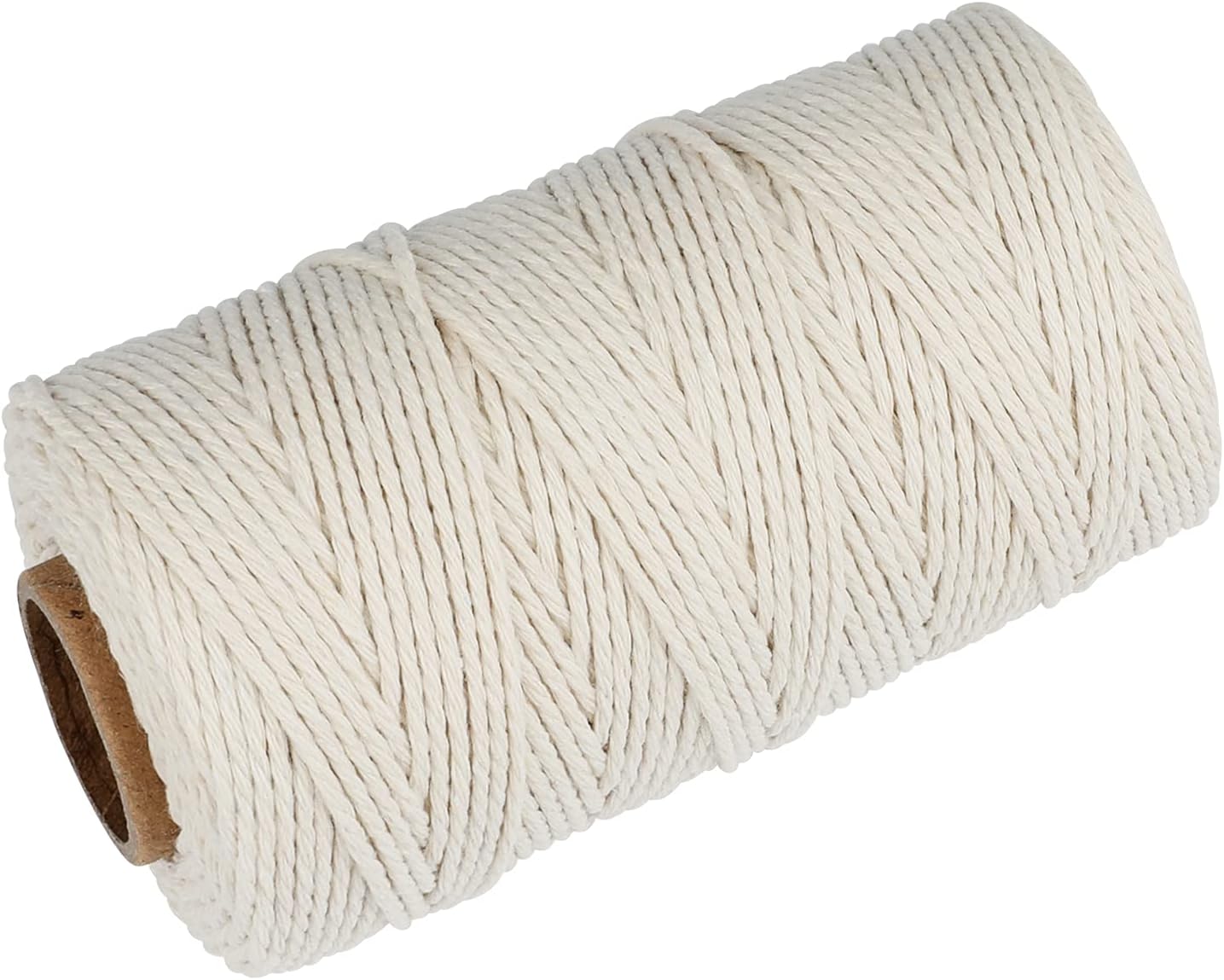 jijAcraft Cotton Butchers Twine, 328 Feet - 3Ply 2mm Thick Beige Twine for Meat, Sausages, Crafting & Home Decor