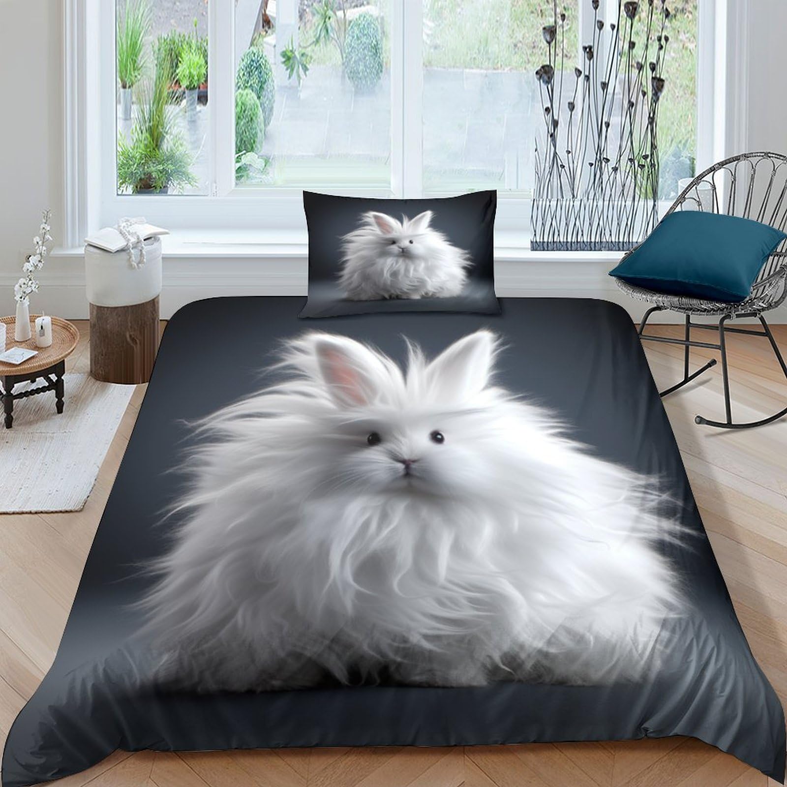 Housse de couette fermeture éclair 135x200 pour lit simple