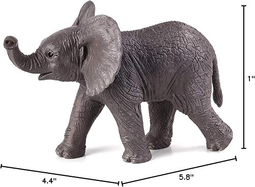 Miniatura 5 de MOJO Figura de juguete pintada a mano de elefante africano realista de fauna silvestre internacional