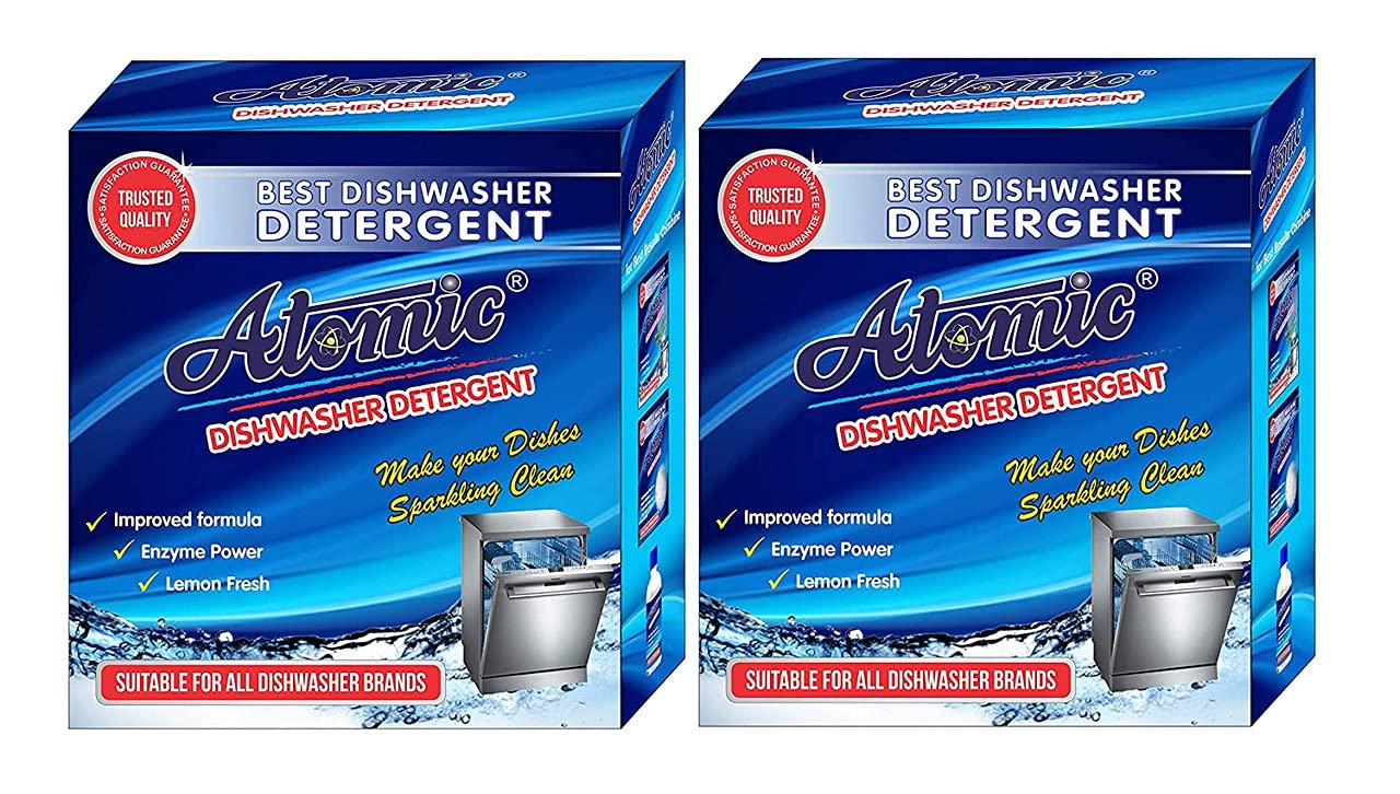 Atomic Dishwasher Detergent Powder | Set of Two 900 GM Each| (B09GRTZS6C) Amazon Price History, Amazon Price Tracker