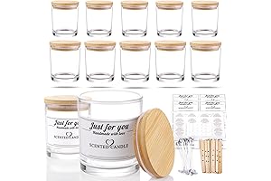 7oz and 10oz Empty Jars for Candles Making - IRASPIN Clear Glass Candle Containers