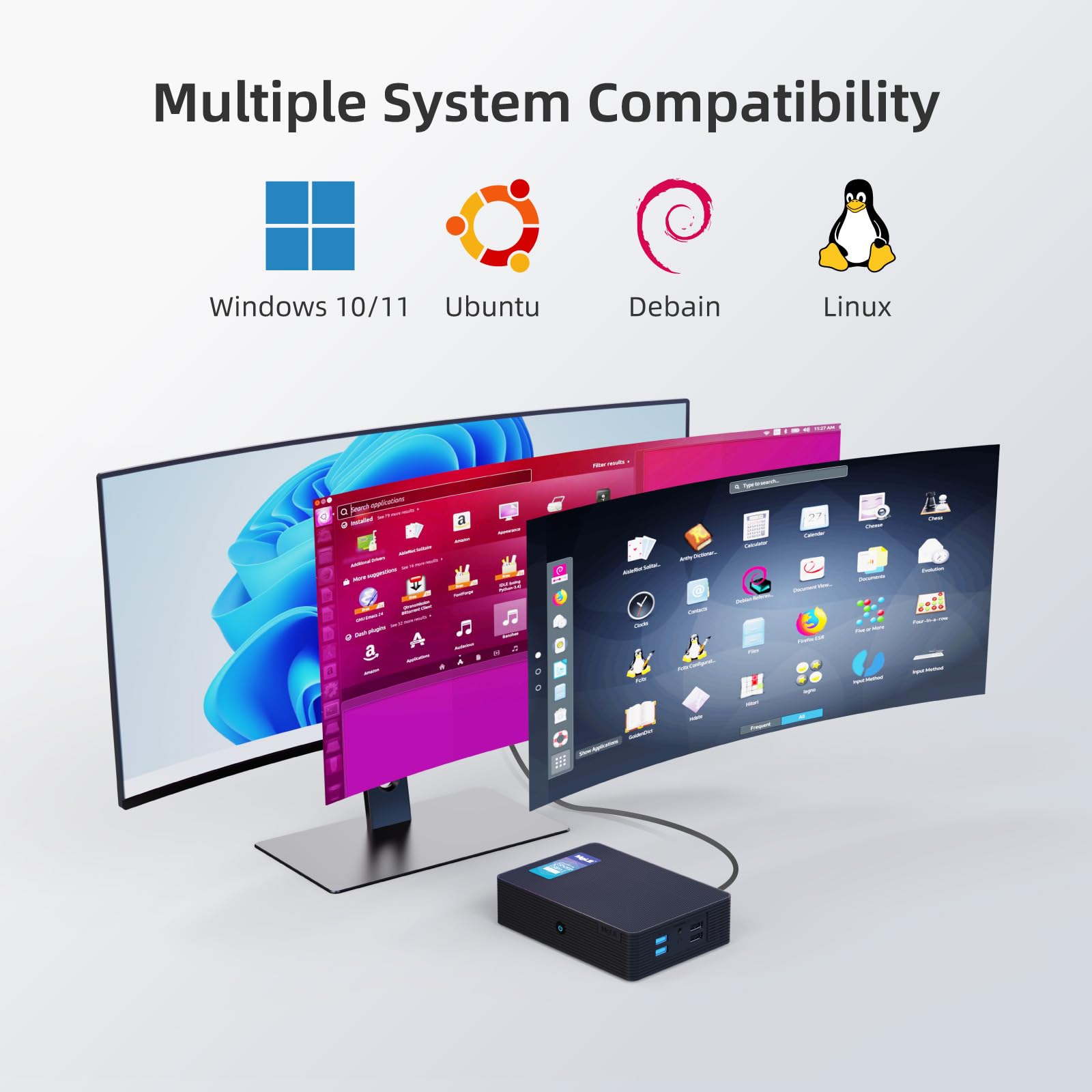 Mele Mini PC Windows 11 Pro Celeron N5105, QuieterHD3 Ordinateur de Bureau 16GB RAM + 512GB ROM NVMe M.2 2280 SSD,2.5" HDD, Desktop PC sans Ventilateur,WiFi5,4K Mini DP,Triple Display,Ethernet IPXE