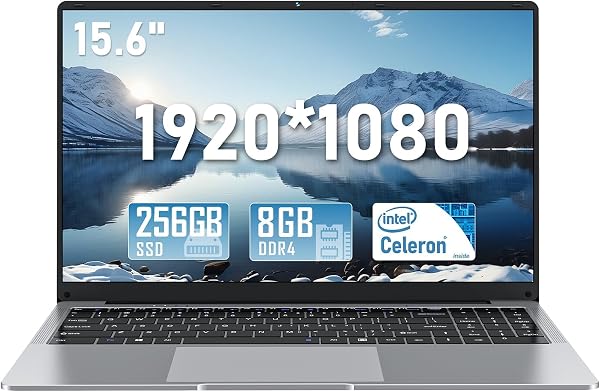 Laptop Computer, 15.6 Inch Lap Top PC 2025, Win 11 Pro, 8GB RAM 256GB SSD, N4000 Processor, FHD Display 1920*1080P, WIFI5, BT4.2, Thin & Light, 5000mAh Battery, HDMI, for Student Office Business