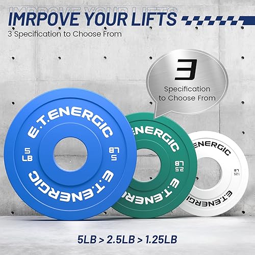 Miniatura 4 de Fractional Weight Plates Set, Odorless Micro Weight Plates for Olympic Barbells for Change Plates Strength Training