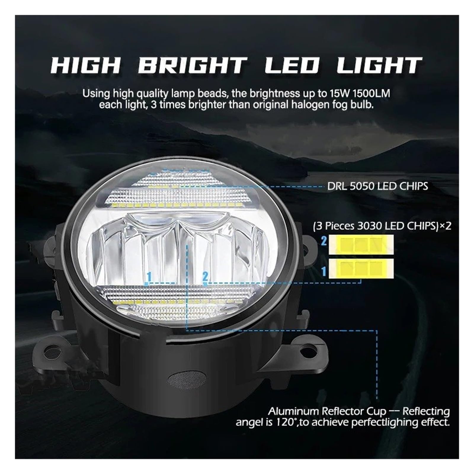 Fendinebbia A LED Per Auto 2in1 DRL Lampada Da Corsa Diurna Per Accord Per CR-V Per Città Per Civic Luci Lavoro Fuoristrada