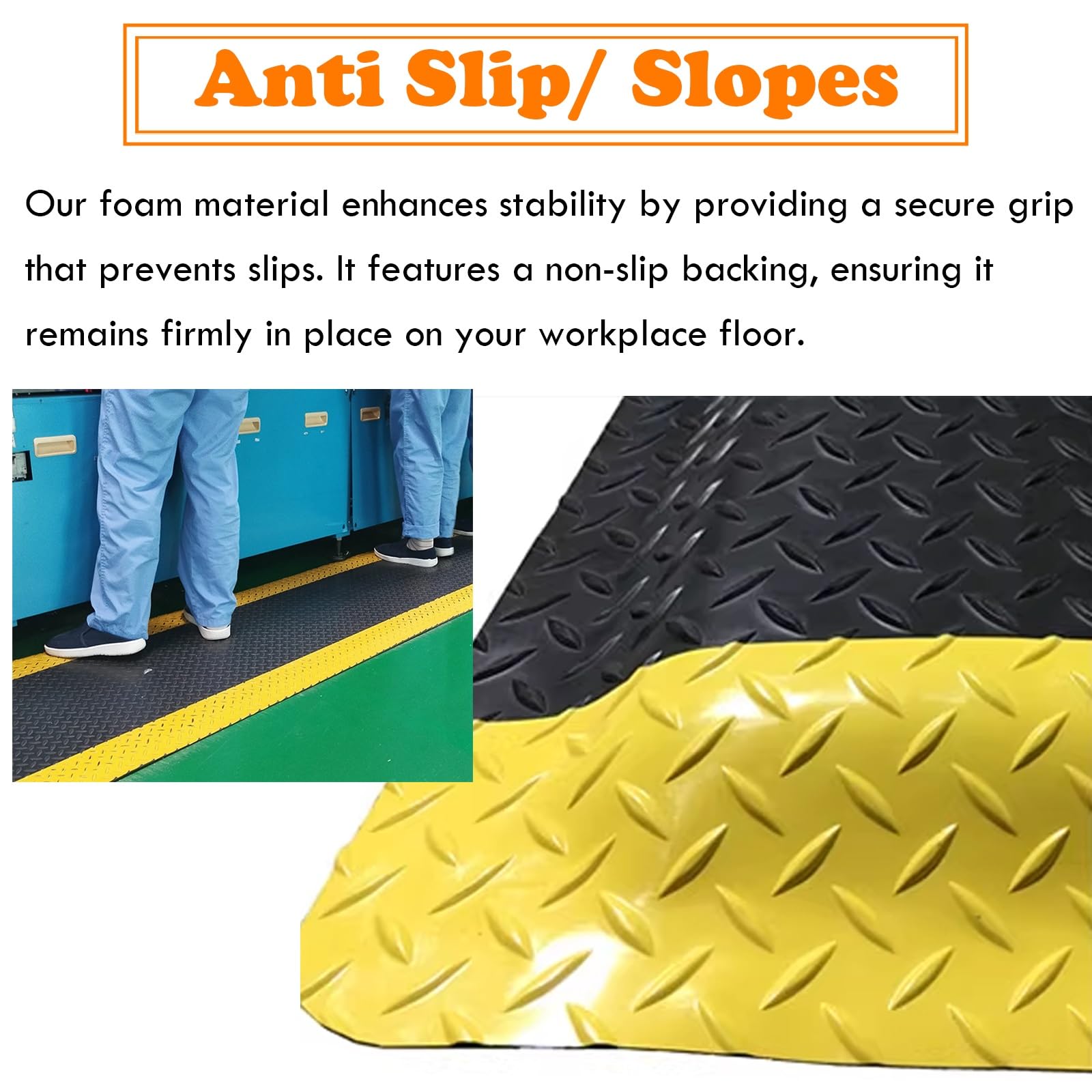 AMUFJJ Tappeto Antifatiga Tappetino da Scrivania in Piedi Anti-affaticamento Ergonomico, Cuscino per Tappetini Industriali sul Posto di Lavoro/Magazzini, Sala Attrezzi(28x44x(1 1/5)"/70x110x3cm)