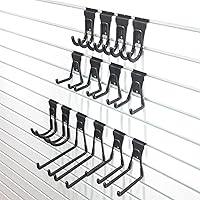 Vista 4 de Accesorios de pared de garaje, ganchos de pared de listones de varios tamaños, accesorio de pared de listones de alta resistencia