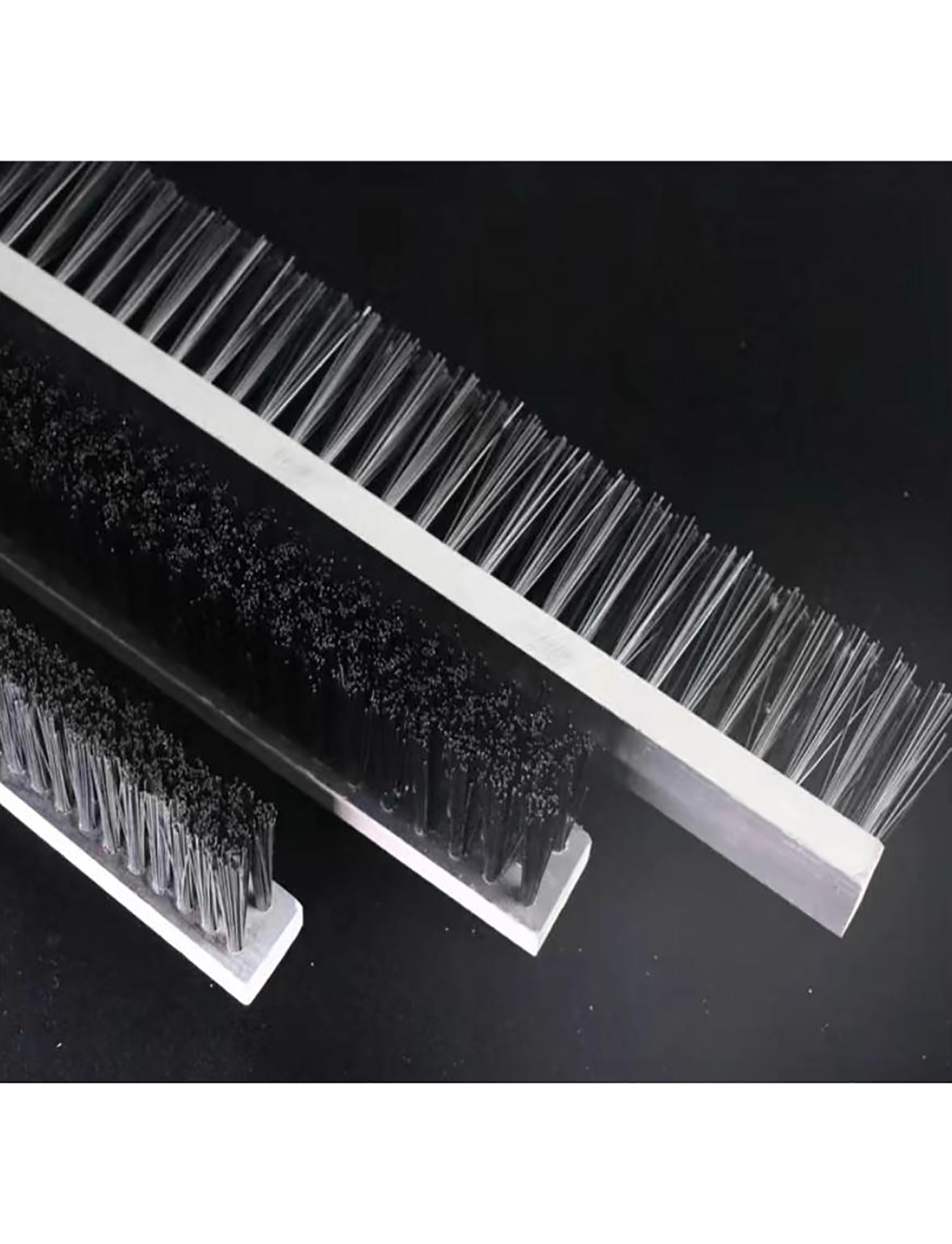Cepillo de limpieza abrasivo industrial de nailon resistente con cerdas rígidas para una limpieza eficiente de transportadores y maquinaria (800 x 30 x 15 + 80 mm)