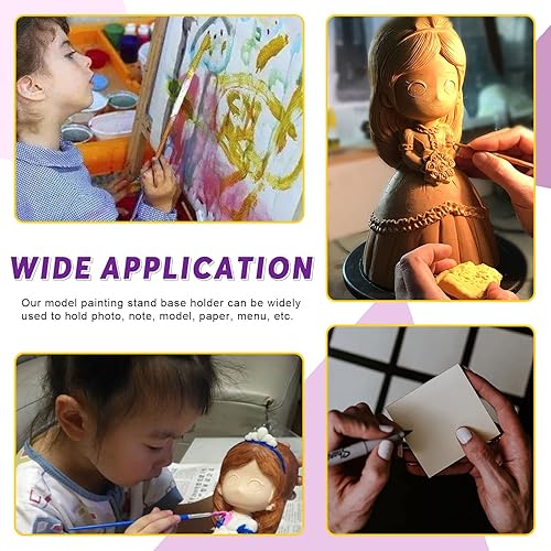 Miniatura 7 de Swpeet 14 piezas de rotación de 360 grados modelo soporte de pintura soporte base y 6 pulgadas modelo pintura cocodrilo clip palo con cinta
