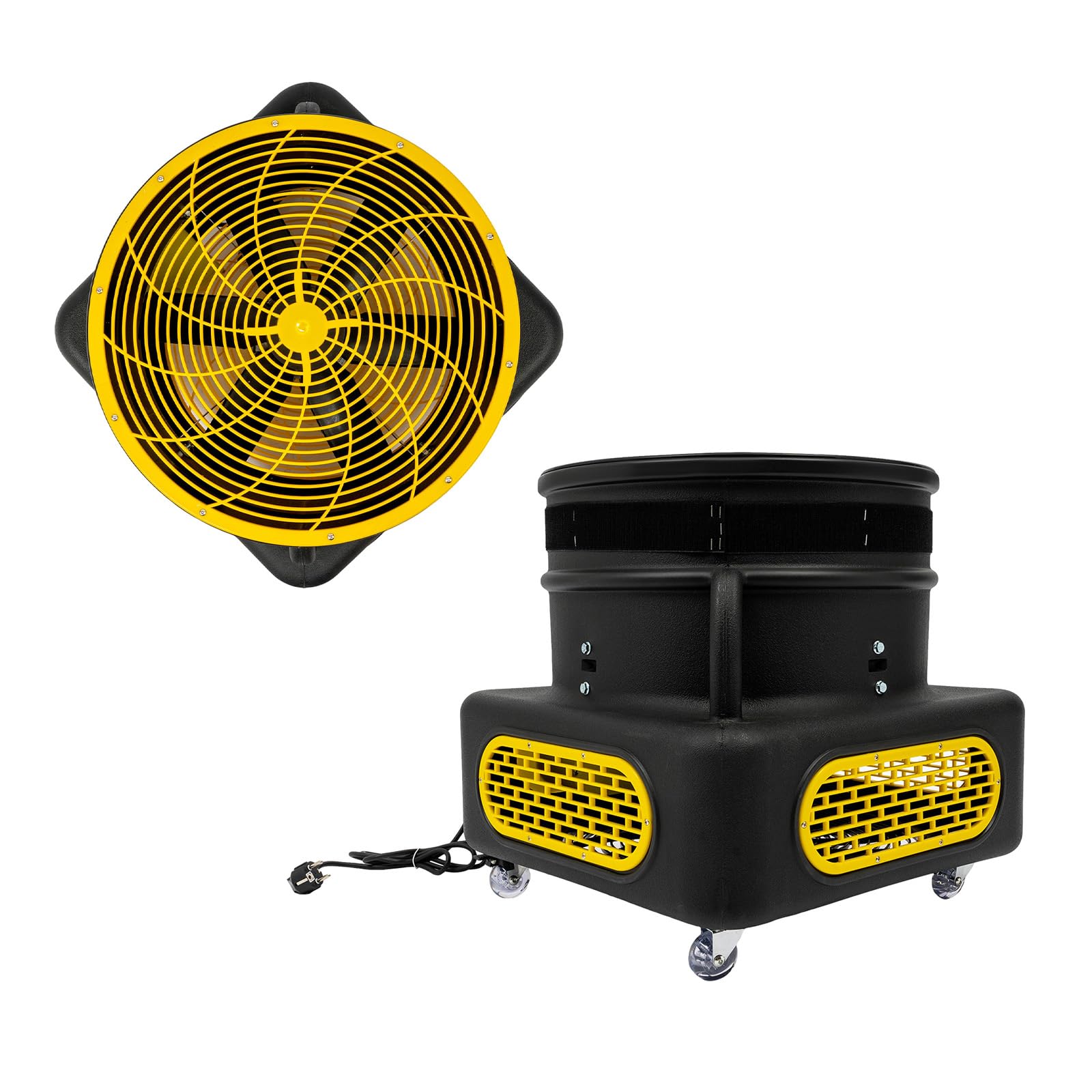 Soffiatore d'aria Puppet Ballerin Blower 750 W per ballerina di bambole alta 5 – 7 m 2800 RPM ventilatore elettrico con 4 ruote per eventi e presentazioni di negozi, compleanni, feste (nero)
