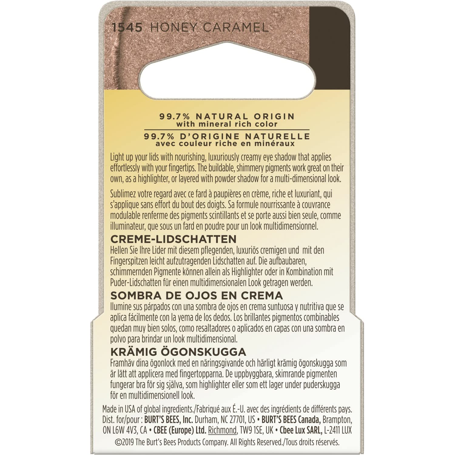 BURTS BEES Honey Caramel Color Nurture Cream Eye Shadow, 7.08 GR - Image 8