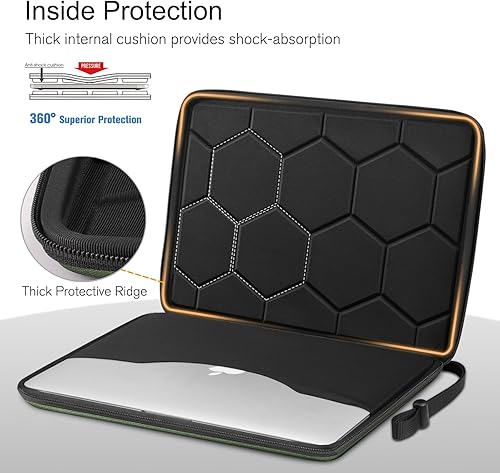 Vista 155 de FINPAC Funda rígida para laptop de 15.3 pulgadas MacBook Air M4 A3241 M3A 3114 M2 A2941 2025 2024, MacBook Pro M4/M3/M2/M1 Pro/Max, funda Negro