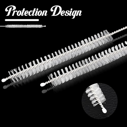 Miniatura 4 de TrelaCo 100 cepillos de limpieza de traqueotomía, cepillo de traqueotomía, cepillo de cerdas de nailon, cepillo de limpieza de tubos para