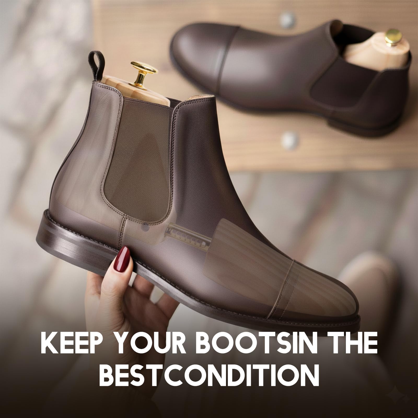 JJDPARTS Árbol para botas de madera, árbol de zapatos para botas, estirador de zapatos y moldeador para hombres y mujeres