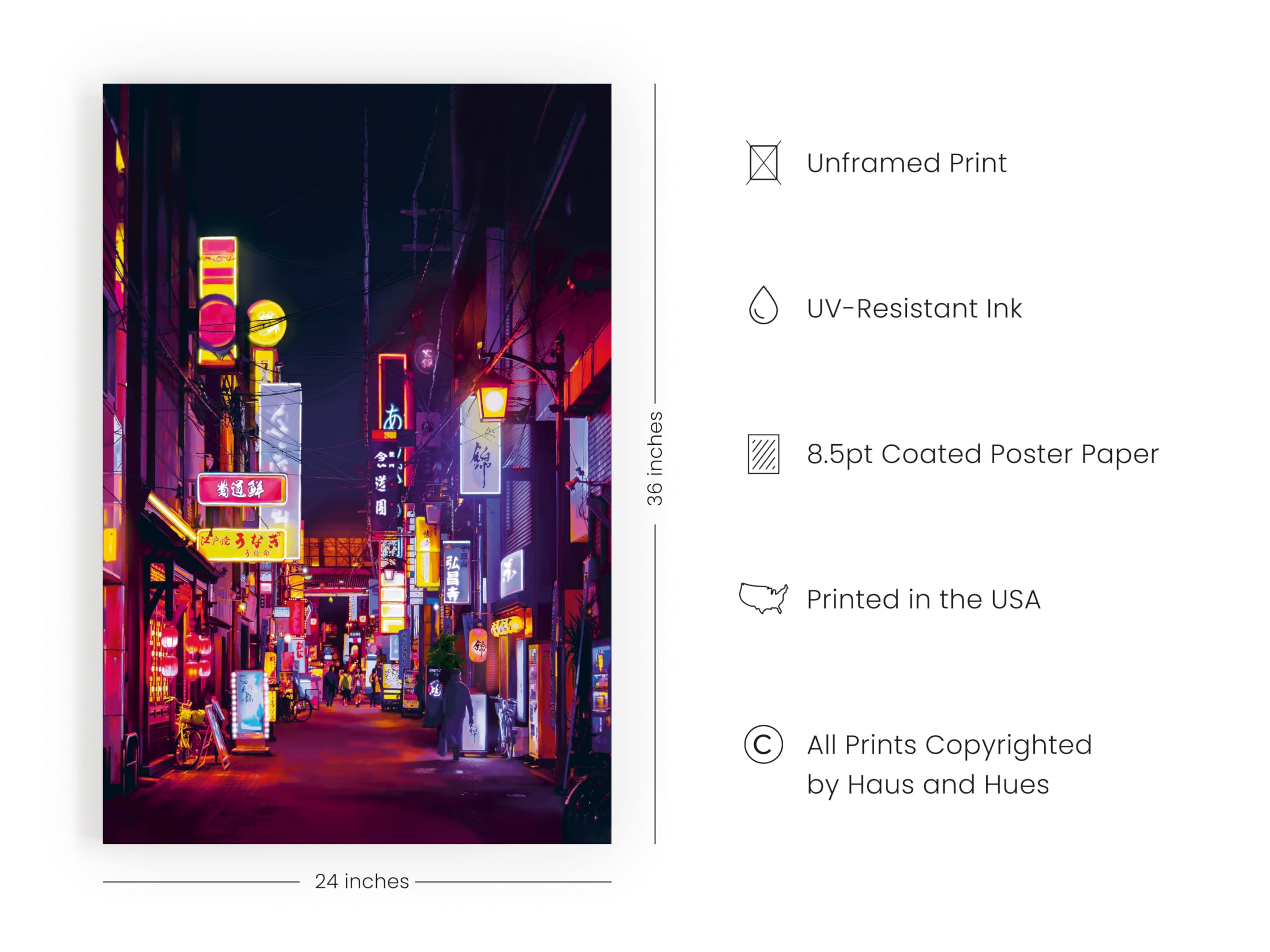BigWig Prints Neon-Poster Set – 9 Cyberpunk & Japan Poster Im Vaporwave Stil | Ungerahmt, Je 20,3 X 25,4 Cm