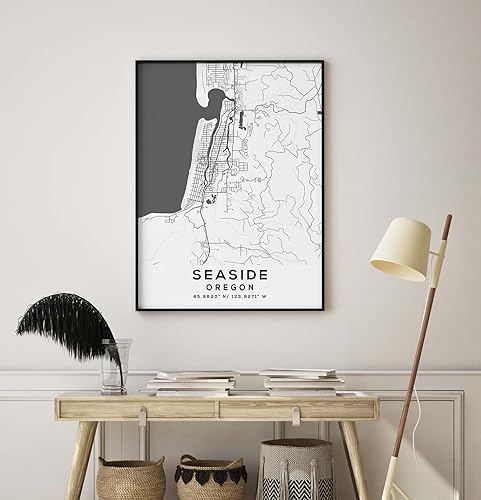 Miniatura 8 de Mapa de Seaside, Oregon, Light 2 (18x24)