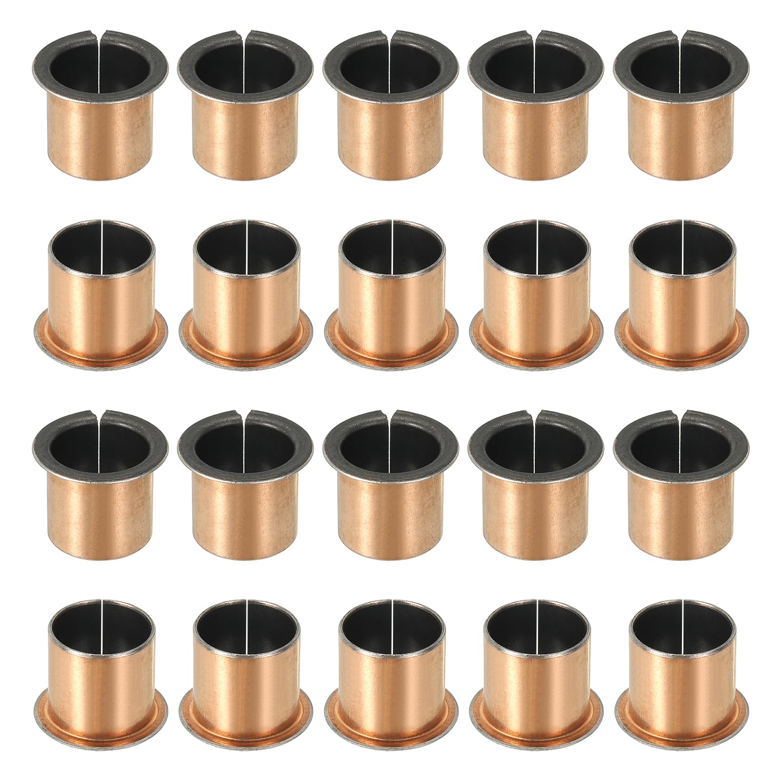 QUARKZMAN Cuscinetto a manicotto flangiato 20 Pezzi 18mm x 20mm x 20mm