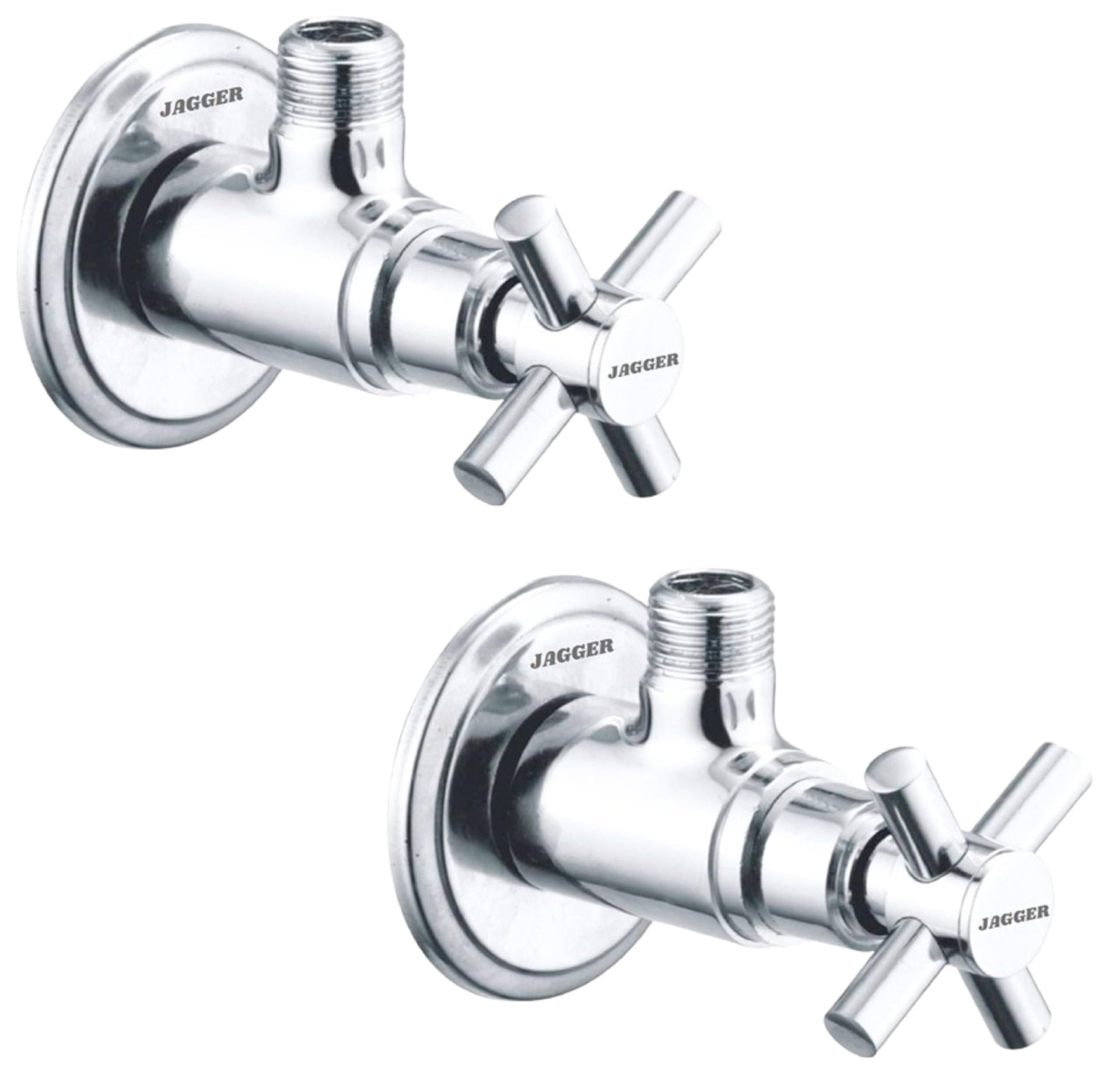 JAGGER JAG287 100% Pure Brass Angle Valve With Wall Flange & Teflon Tape, Used For Geyser | Toilet Flush | Wash Basin | Health Faucet, Chrome (Combo Pack Of 2 Pcs) (CORSA) (B0DD1XDDDN) Amazon Price History, Amazon Price Tracker