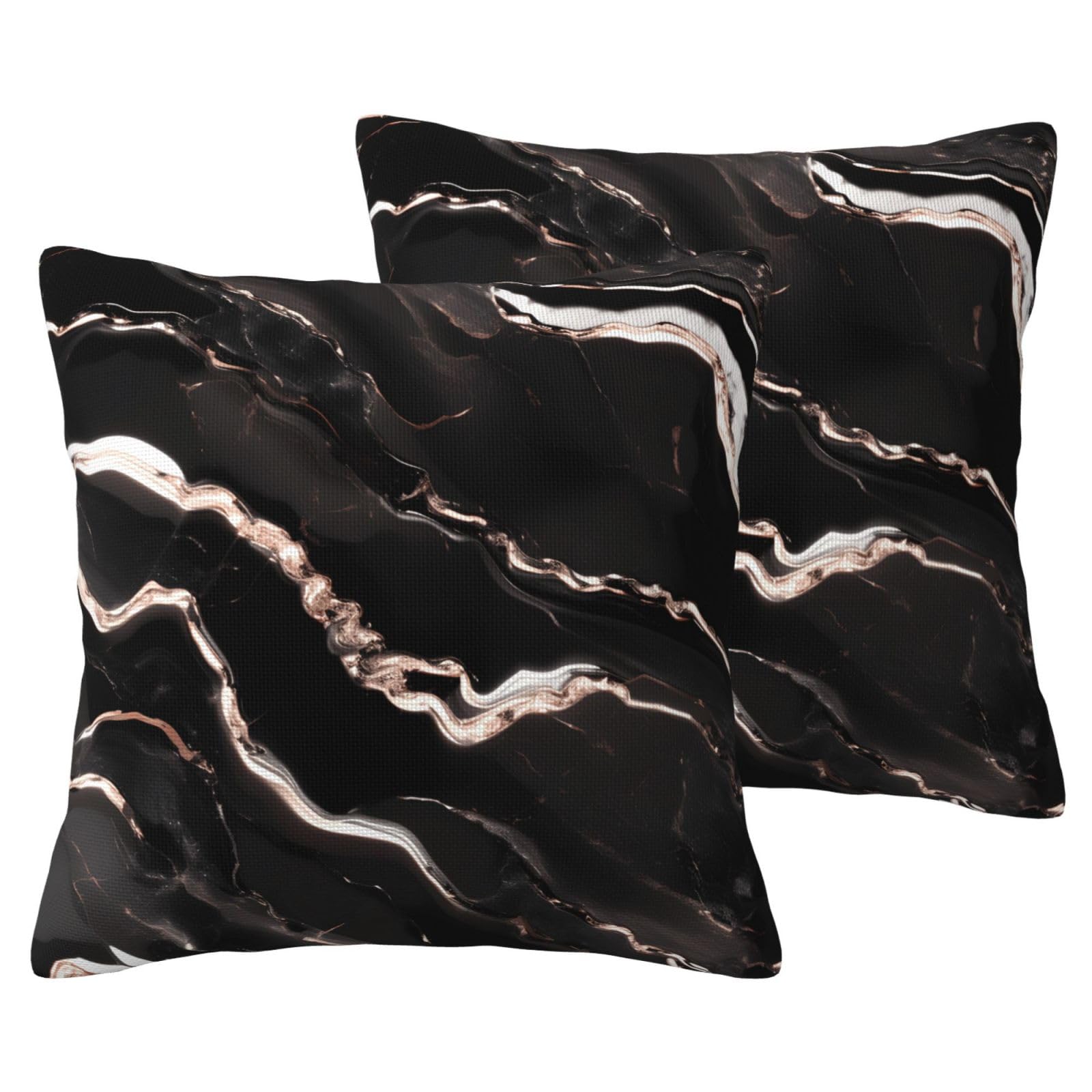 Housse de coussin marbre noir EdWal pour rénover un canapé défraîchi