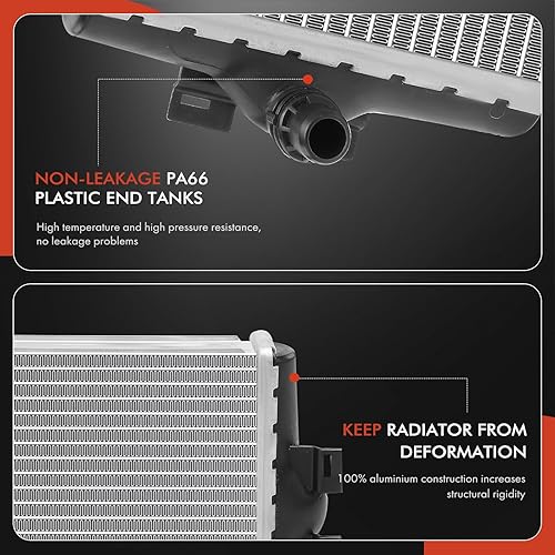 Miniatura 6 de A-Premium Conjunto de radiador de refrigerante del motor compatible con BMW 328i, 328i GT xDrive, 328i xDrive, 428i, 428i Gran Coupe, 428i xDrive,