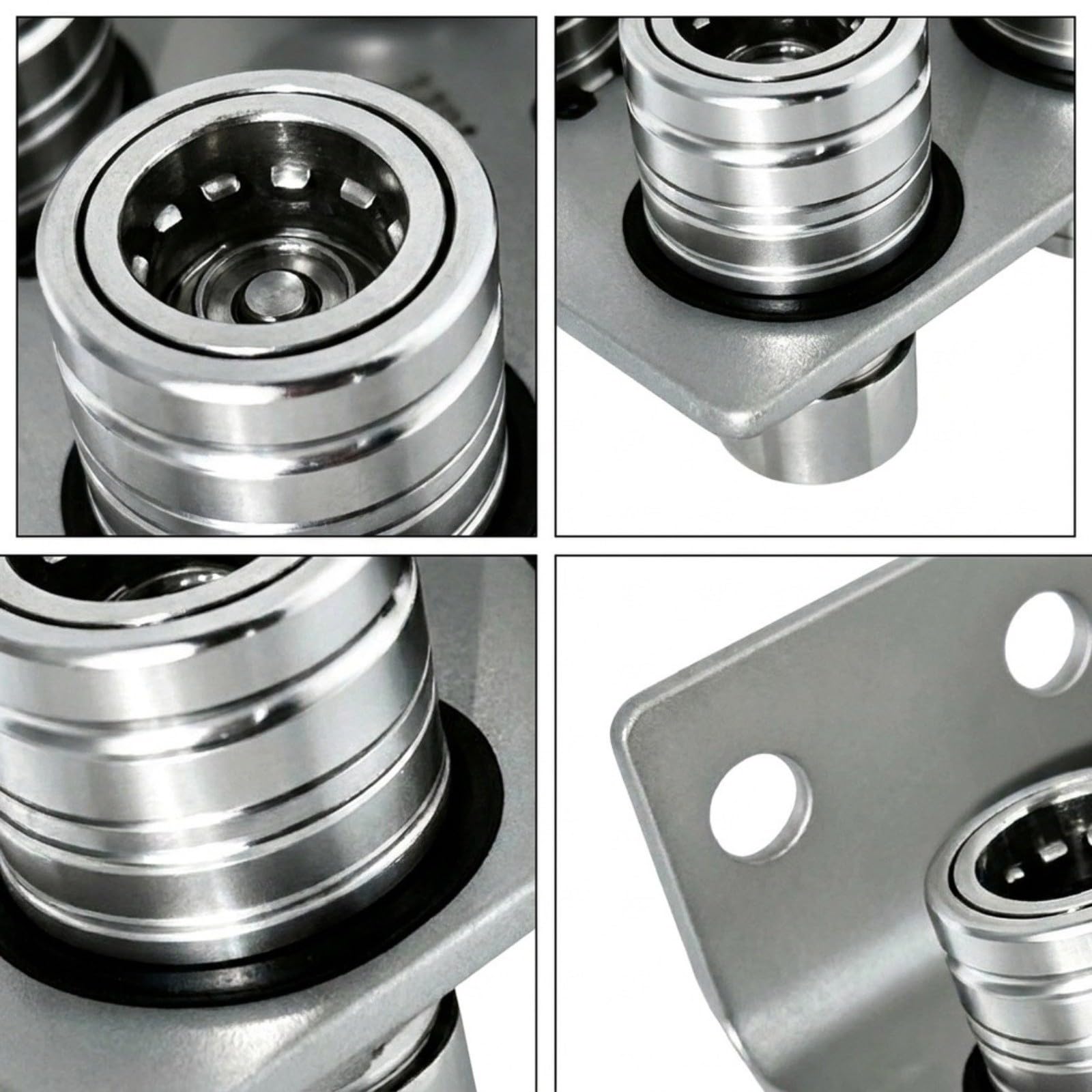 4x Hydraulik-Schnellkupplung 5/8" ISO 5675 für Landwirt Traktor Push Pull