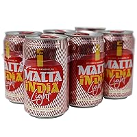 Vista 5 de Malta India Light - Bebida de malta famosa de Puerto Rico, latas de 8 onzas, 48 onzas líquidas por paquete de seis (2 unidades)