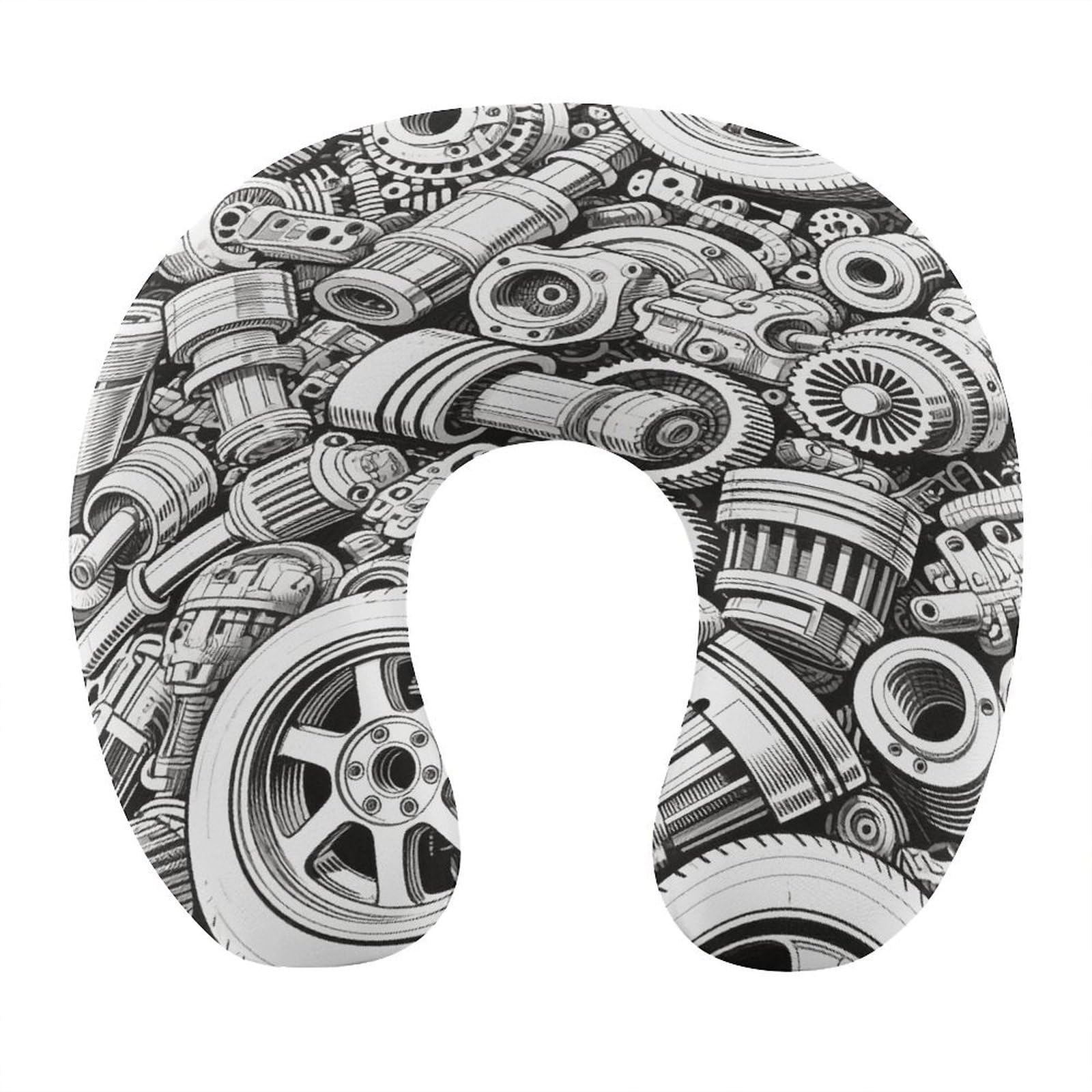 VstaDank Automobile Car Parts Neck Pillow Memory Foam Sleeping U Shaped Pillows Cooling Travel Head Support Pillows Super Lightweight Portable Airplane Pillow for Car Office Rest