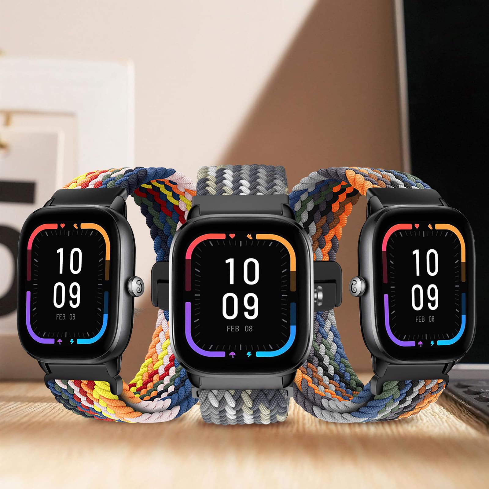 Cinturino per Amazfit Active, 20mm Sport Nylon Ricambio Elastica Cinturini per Amazfit GTS, GTS 4 Mini, GTS 4, GTS 3, GTS 2, GTS 2 Mini, GTR Mini, Amazfit Bip, Bip U, Bip U Pro, Bip 3, Bip 3 Pro