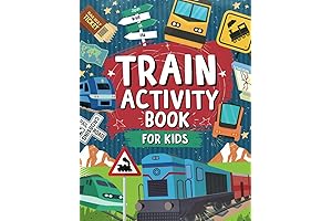 Train Activity Books for Kids 5-7: A Fun Train Themed Coloring and...