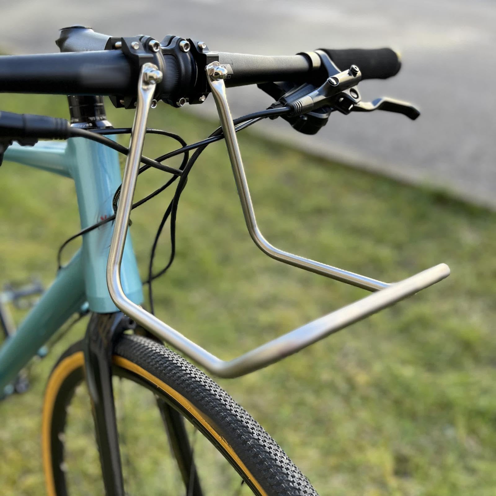 Milageto Porte-Bagages Avant pour vélo en Acier Inoxydable, Accessoire de Remplacement Robuste, Sac de vélo Professionnel à Grande capacité de