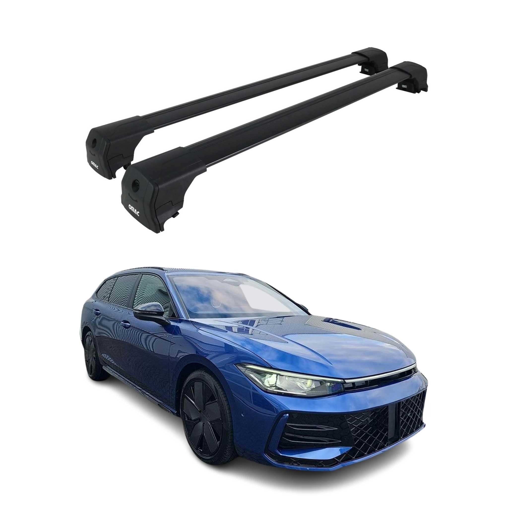 Barres de toit Passat B9 Variant pour installer un coffre de toit de vacances - 8