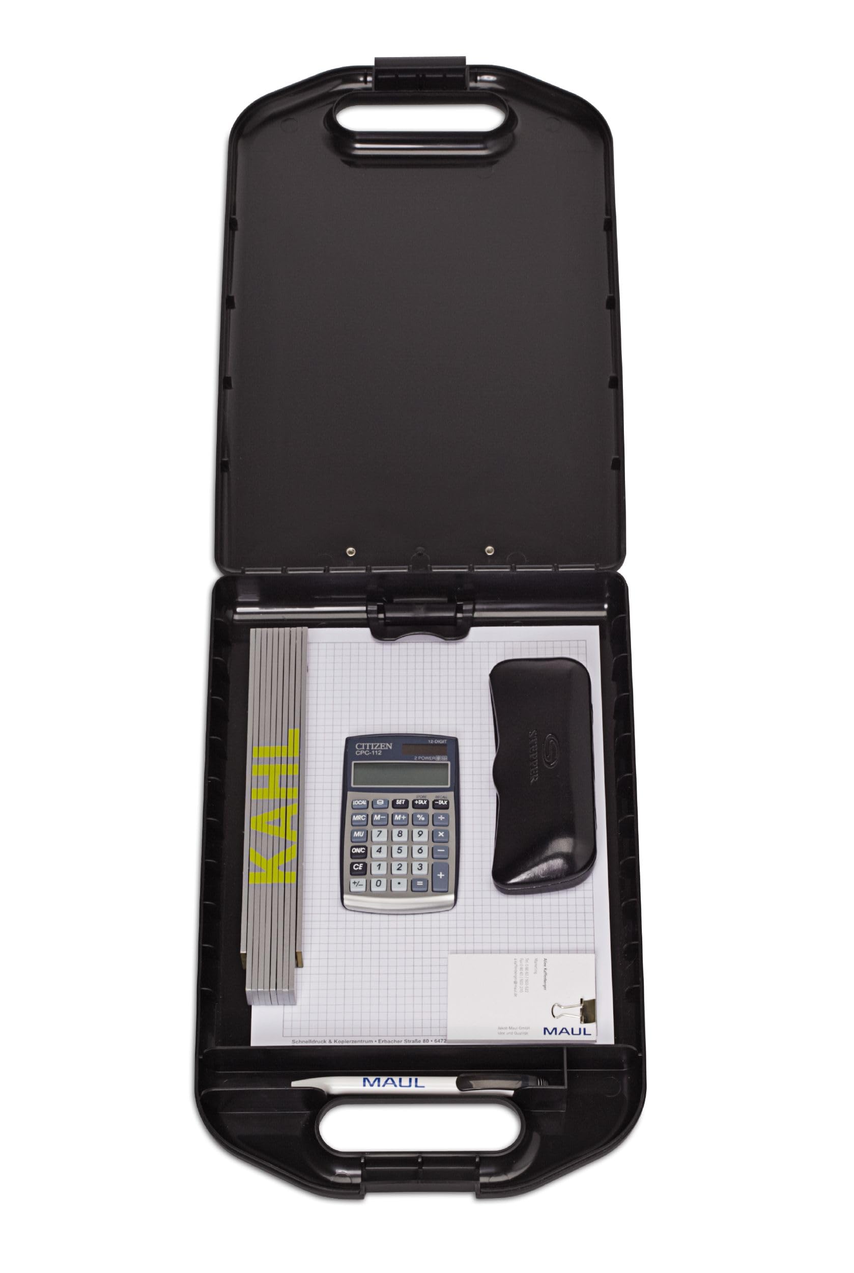 MAUL 2349590 Porte-Bloc avec Compartiment de Rangement large Noir