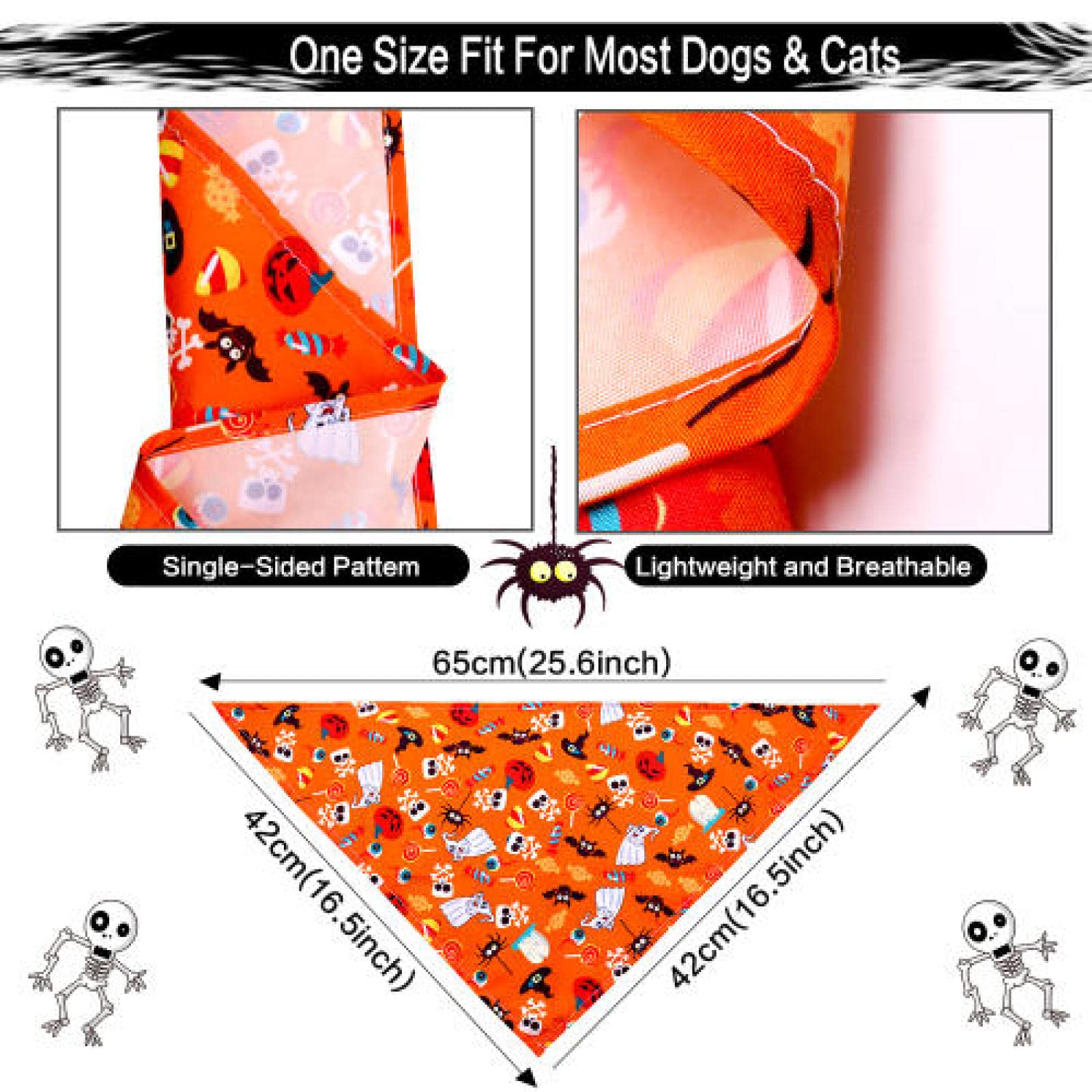 Lot de 10 bandanas pour chiens - Accessoires pour chiens - Bandana style citrouille - Fournitures pour animaux domestiques - Bandanas pour petits chiens - 07