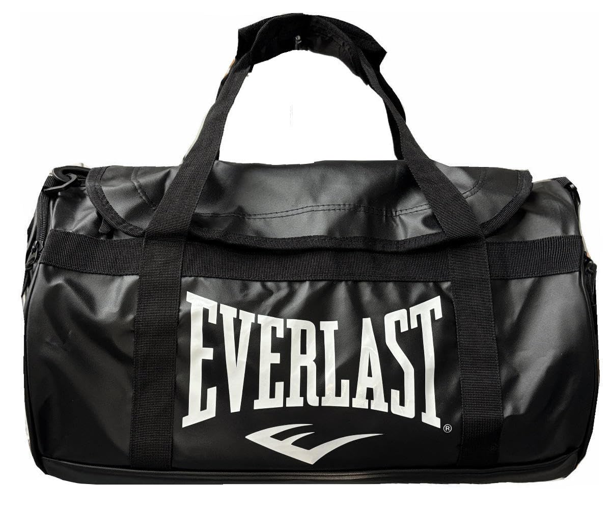 EVERLAST Sports Gym Fitness Travel Work Bag Men Women Unisex with Handles or Shoulder Strap, Black, Taglia Unica, Sports and Leisure Bag