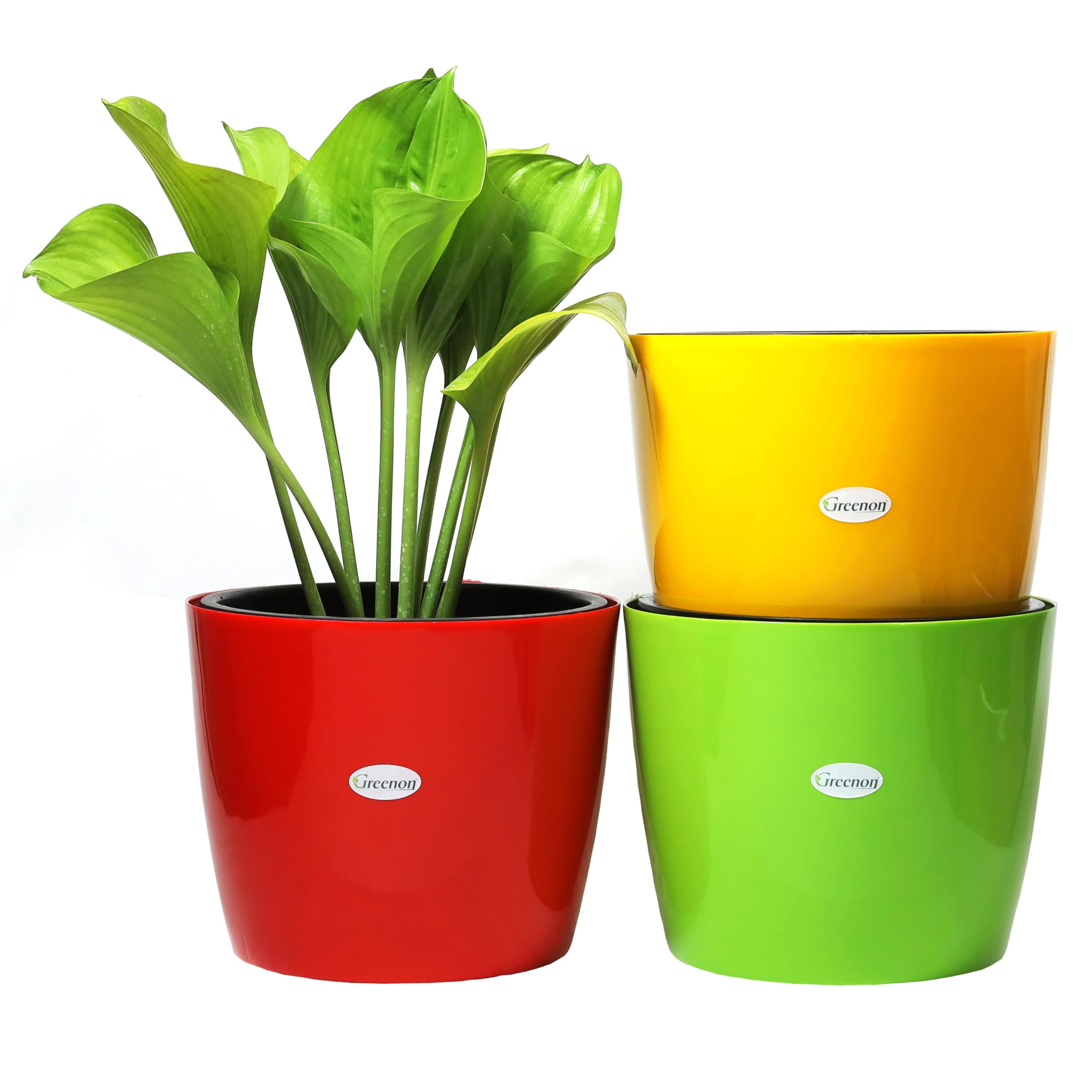 GREENON Self Watering Pots - Set of 3 -18 GREENON Self Watering Pots - Set of 3 -18