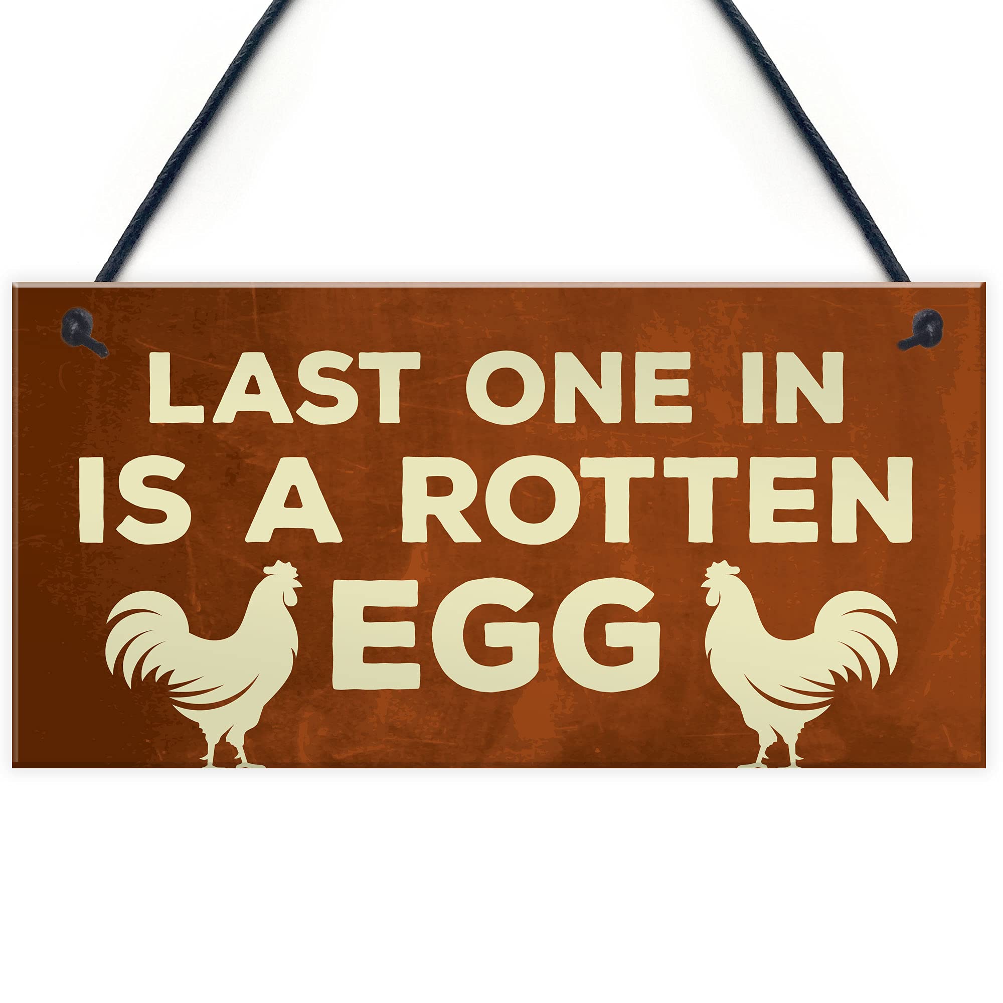 Red Ocean Funny Chicken Signs Novelty Chicken Coop Garden Decor Signs Animal Pet Gifts