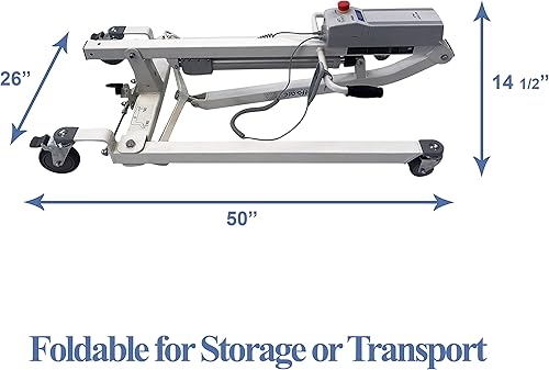 Miniatura 2 de Tuffcare Elevador eléctrico para pacientes  Elevador de rinoceronte con base baja manual  con eslinga de cuerpo completo medio capacidad de peso de