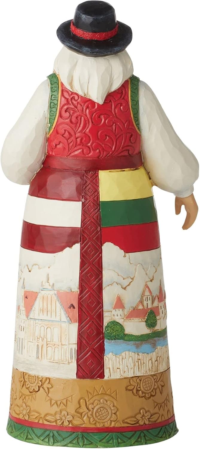 Enesco Jim Shore Heartwood Creek Christmas Around The World Baltic Santa Figurine, 7 Inch, Multicolor