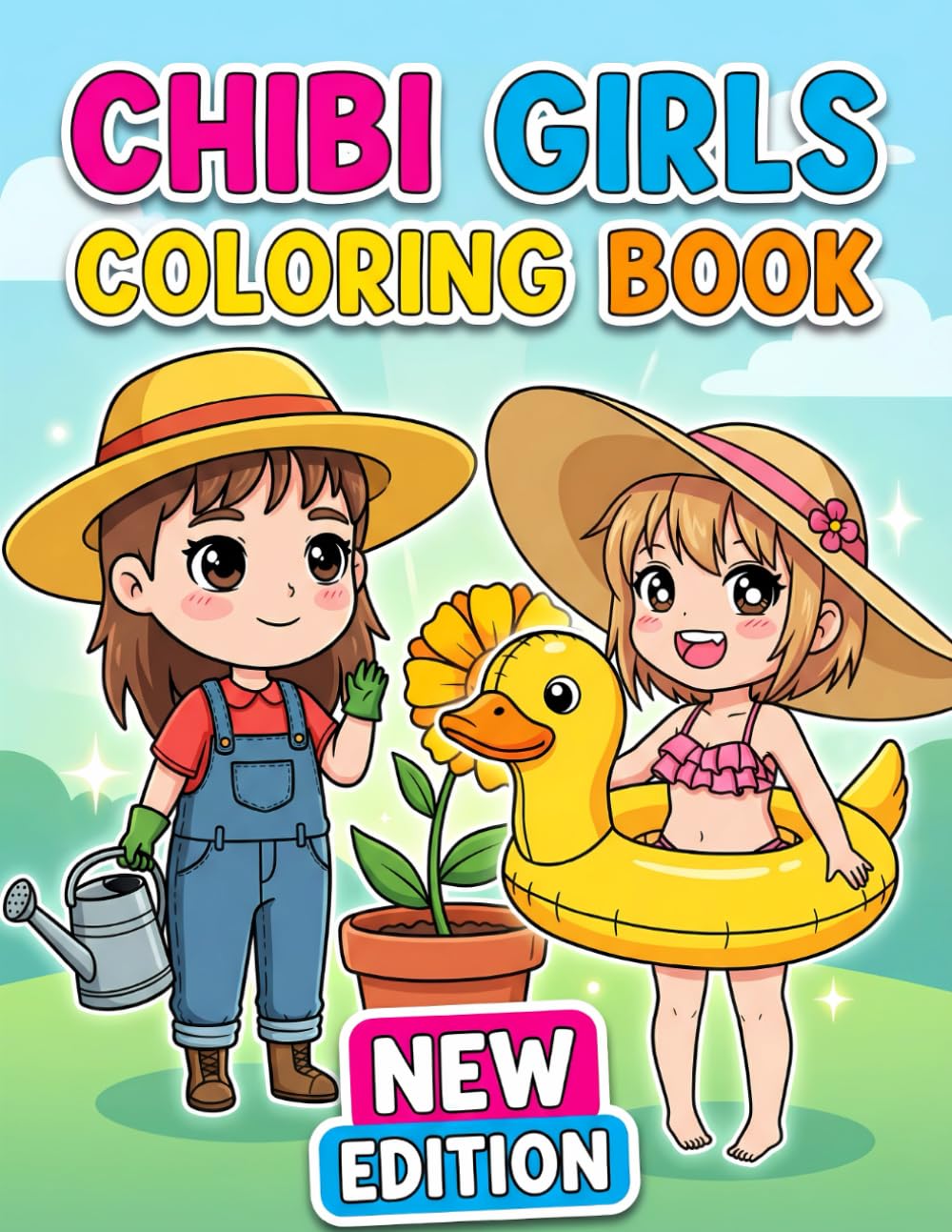Chibi Anime Girls Coloring Book: Over 55 Whimsical and Adorable Illustrations For Children And Teens – An Ideal Gift For Birthdays And Holidays