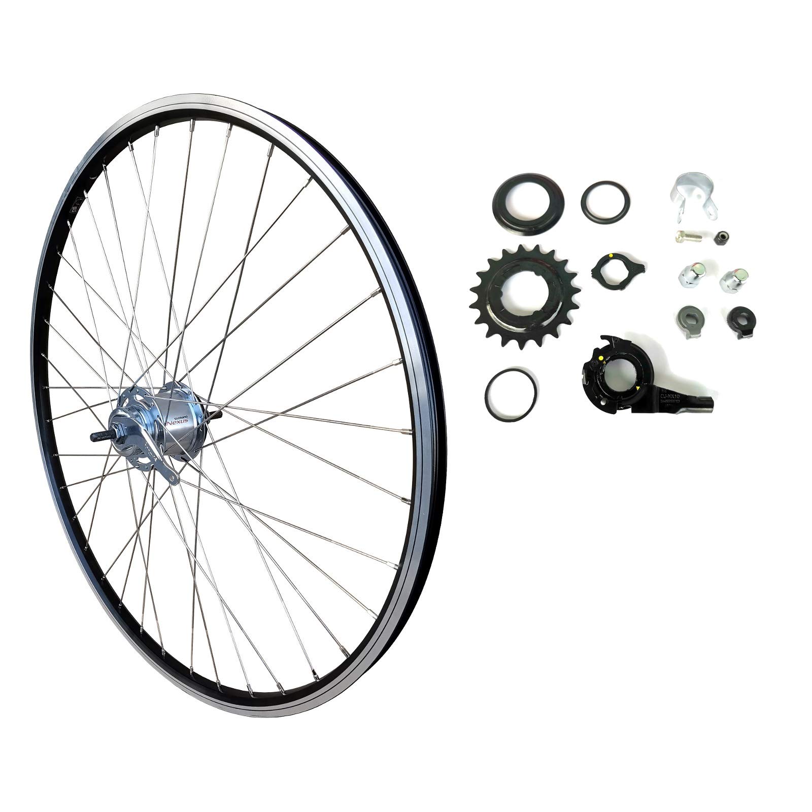 28 Zoll Resul Hinterrad 7-Gang Shimano Nexus mit Rücktritt, mit NIRO-Speichen, mit Teilen/Schalthebel