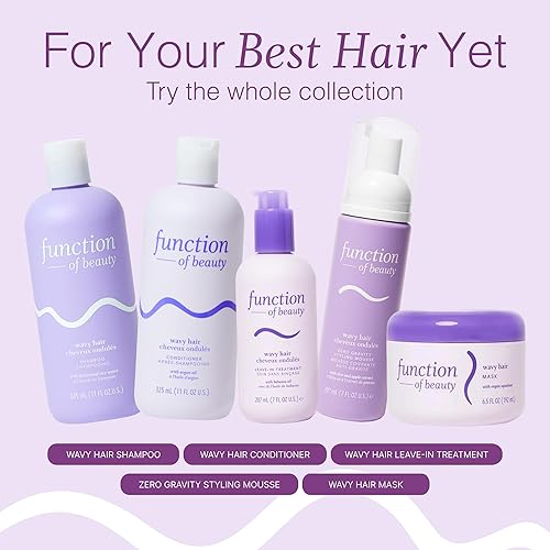 Miniatura 6 de Function of Beauty Champú y acondicionador para cabello ondulado XL Set - Dúo de champú y acondicionador sin sulfato para textura ondulada natural -