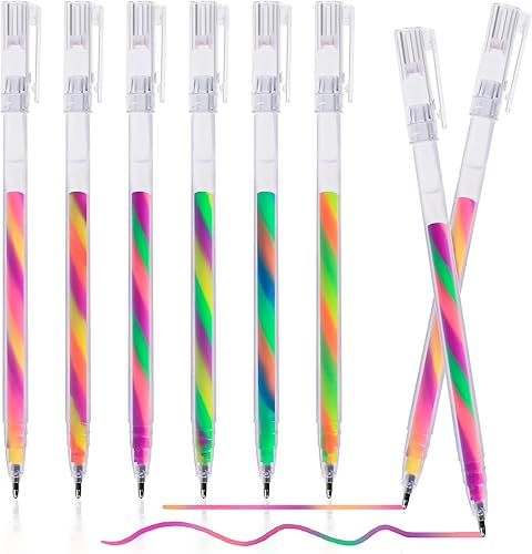 Miniatura 1 de ZSCM - Paquete de 6 bolígrafos de gel de neón mágicos de 3 colores, Kawaii que cambian de color, juego de bolígrafos para colorear para adultos,