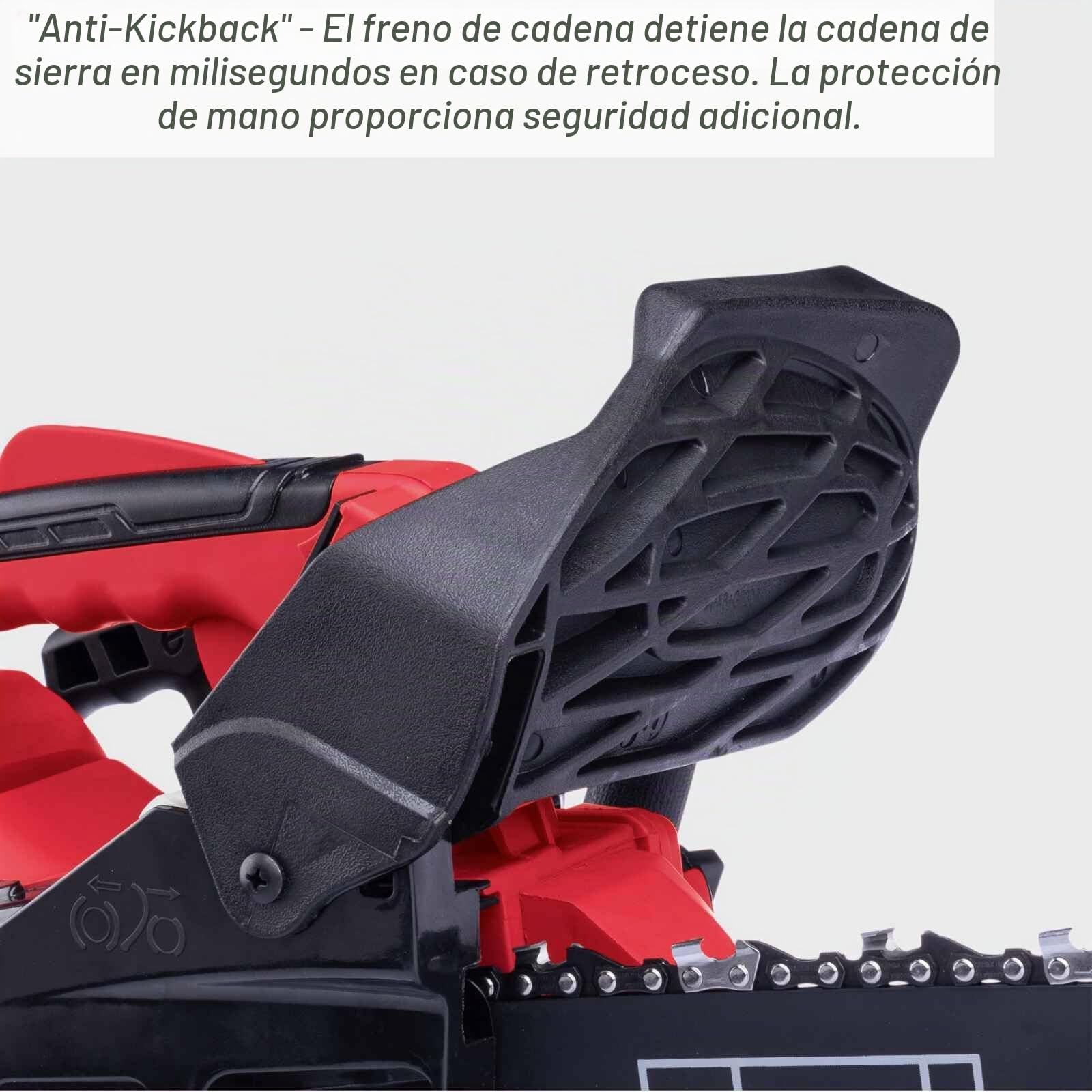 Scheppach Motosierra PCS26 de gasolina con diámetro de corte de 20 cm, motor de gasolina de 2 tiempos, potencia de 0,95 CV, longitud de la espada 25 cm, cilindrada de 25,4 cm³, lubricación automática