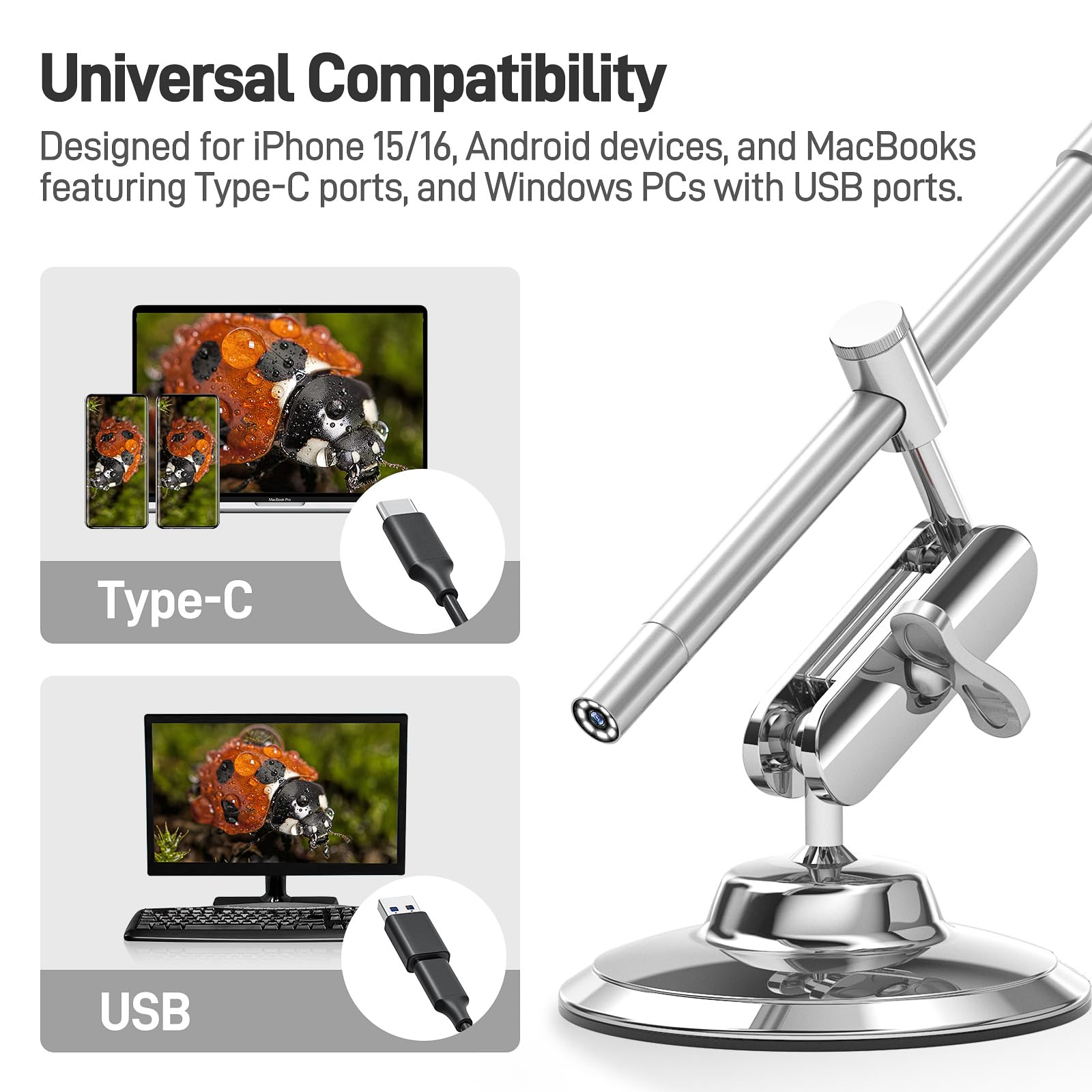 Teslong USB Microscope - 10x-200x for Phones & PCs -3 Teslong USB Microscope - 10x-200x for Phones & PCs -3