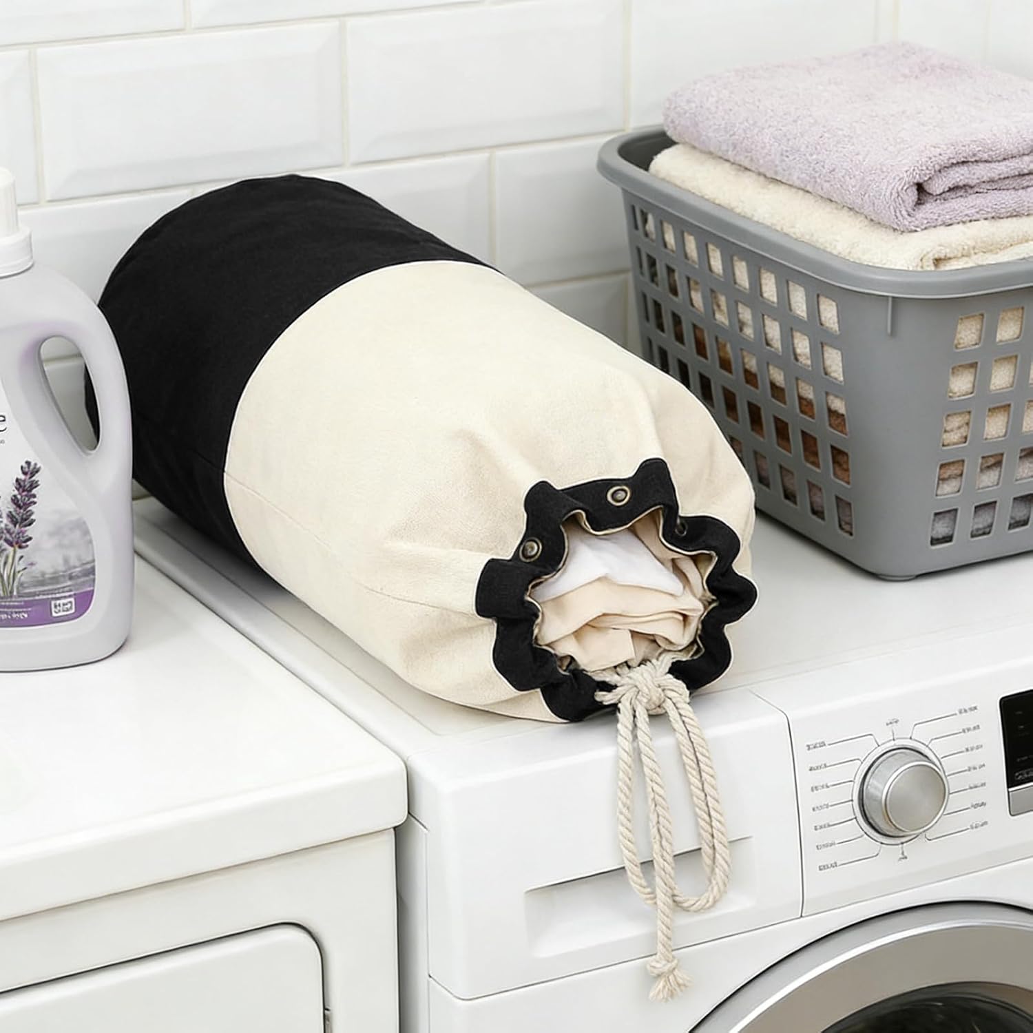 Extra Large Laundry Bag with Comfortable Wide Strap Carries 50 Weight Weight Machine Washable Fabric for Daily Use in College Lodgings Otherwise Travel Washable