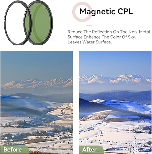 Miniatura 8 de Kase Wolverine Kit de filtros magnéticos ND CPL profesionales de 3.740 in Kit de filtros incluye CPL+ND8 3 Stop+ND64 6 Stop+ND1000 10 Stop+Tapa de