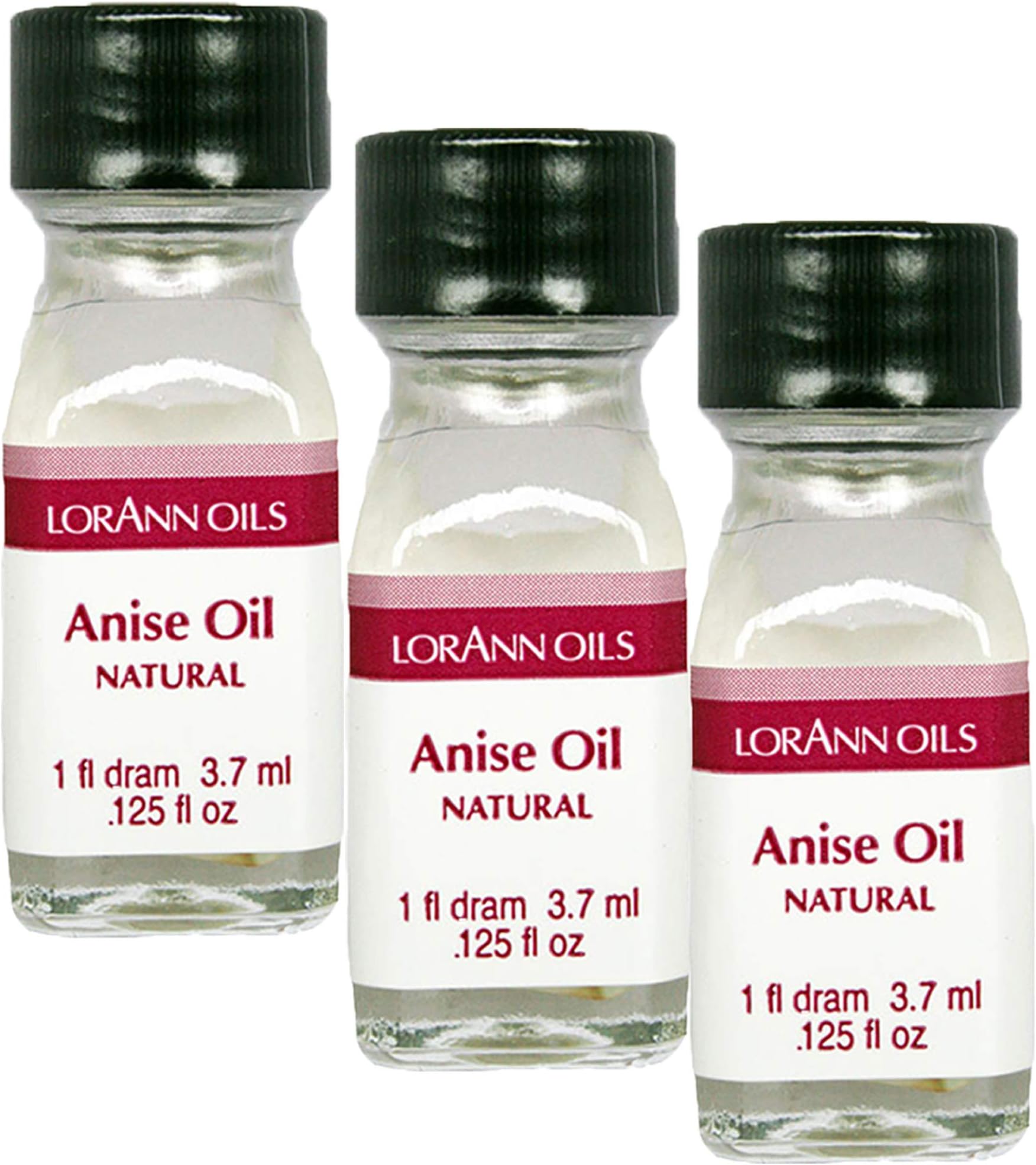LorAnn Anise Oil Super StrengthNatural Flavor, 1 dram bottle (.0125 fl oz - 3.7 ml) - 3 pack