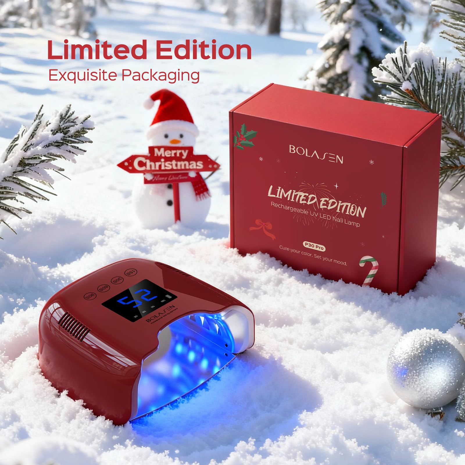 Amazon | BOLASEN 限定版 コードレス 充電式 UV LED ネイルランプ