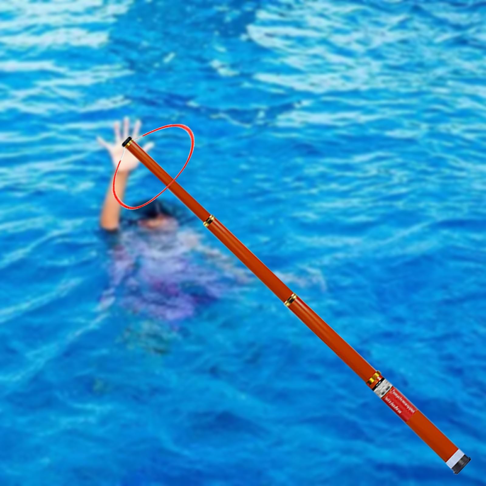 JKJZSALJ Rescue Pool Pole,Retractable Swimming Rescue Pole-32Ft Lifesaving Hook With Luminous Reflective Grip For Vacation Pools, Emergency Safety Equipment,4.5m/14.8ft/177.2in